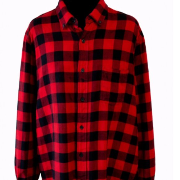Club Room Red & Black Checkered Button-Down Shirt – Size L - Picture 1 of 11